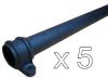 5 Pack of 1.8m Replica Cast Iron Downpipes